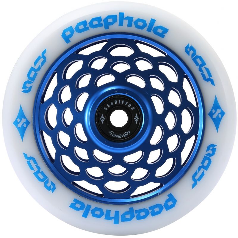 Sacrifice Spy Peephole 110mm Scooter Wheel - Blue
