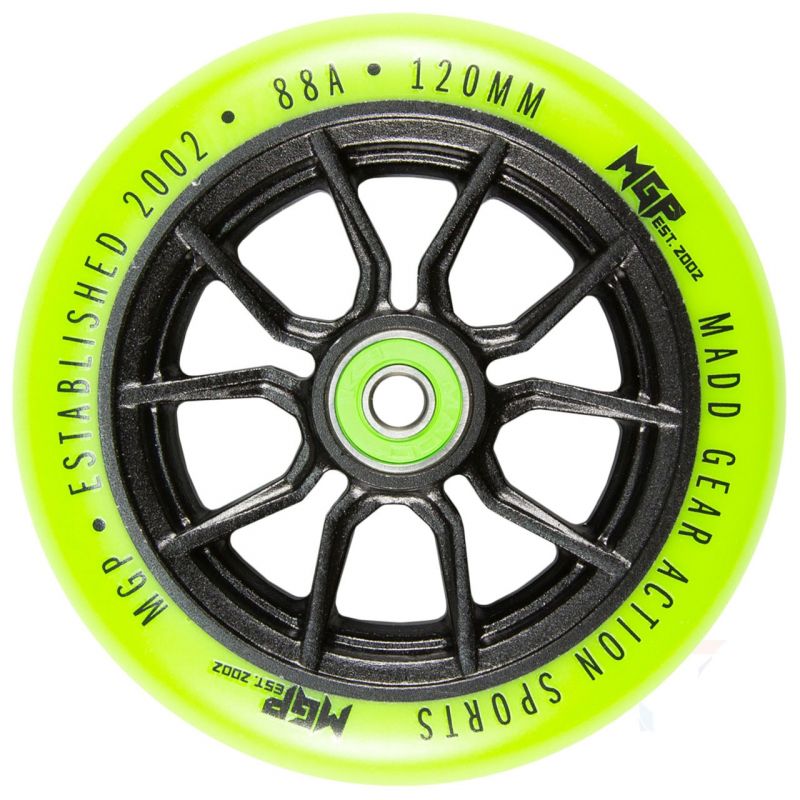 MGP MFX Syndicate 120mm Lime Green Scooter Wheels