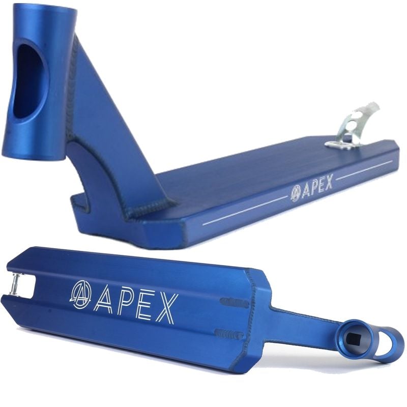 Apex Pro Peg Cut Park Scooter Deck - Blue – 22.8”/580mm x 5”/127mm