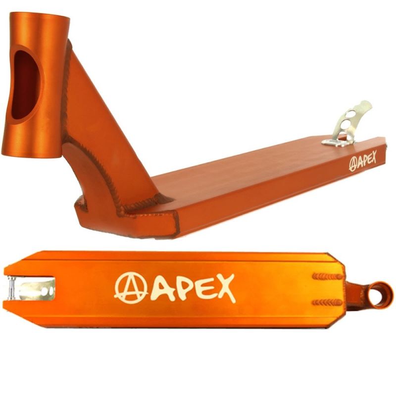 Apex Pro Scooter Deck - Orange - 580mm/22.8" or 600mm/23.6" x 4.5"/114mm