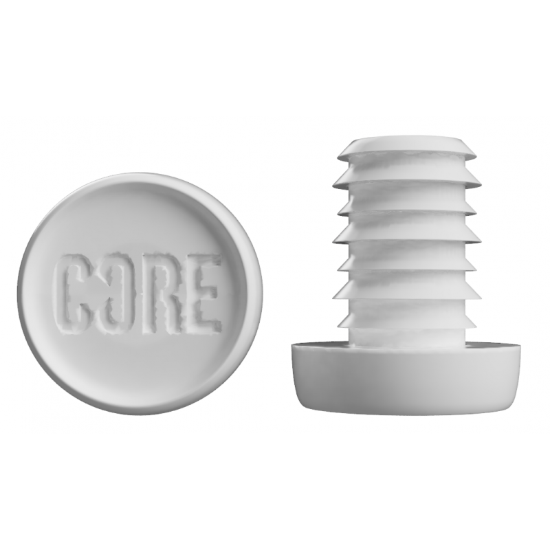 Core Standard Sized Bar Ends - White