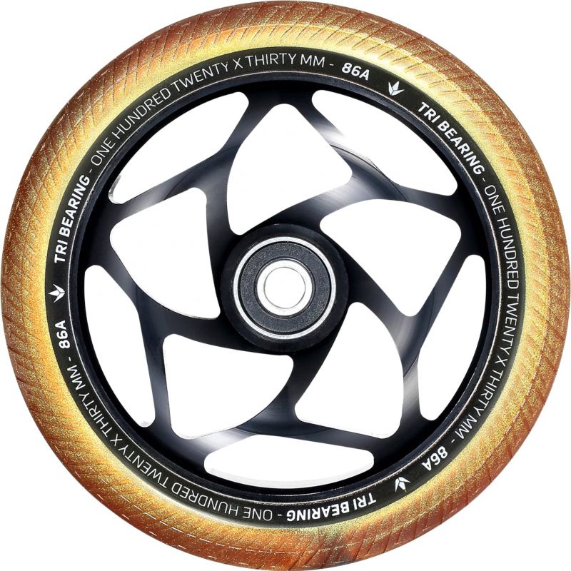 Blunt Envy Tri-Bearing 120mm X 30mm Scooter Wheel - Black / Gold