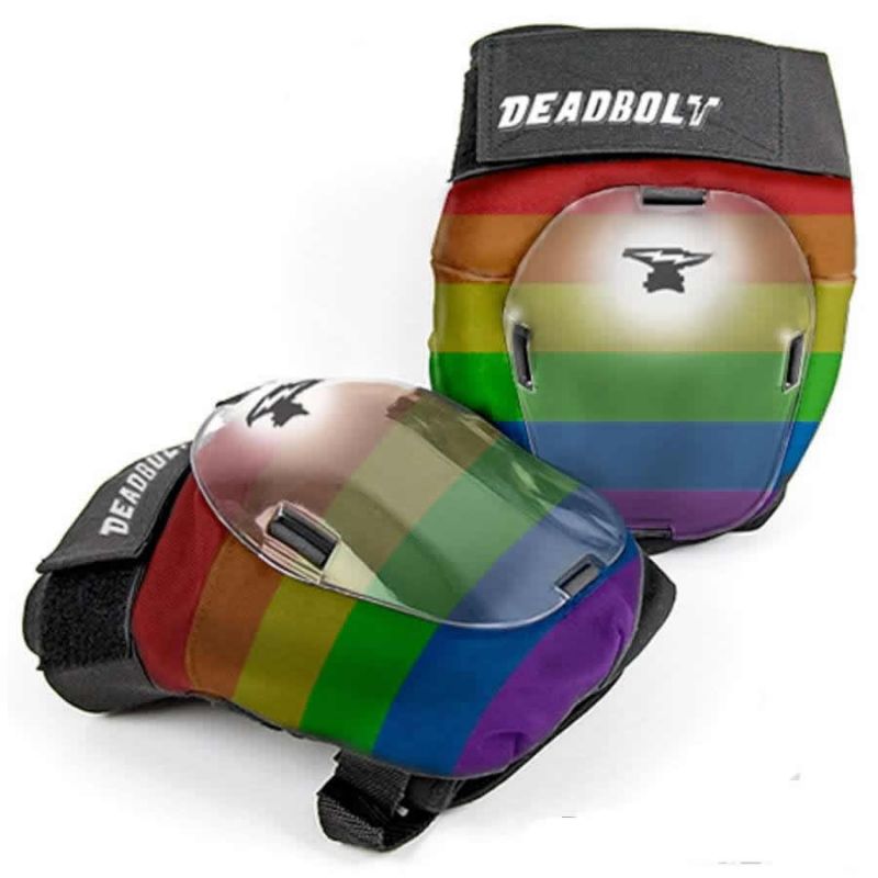 Deadbolt Grand Slam Derby Kneepads - Rainbow