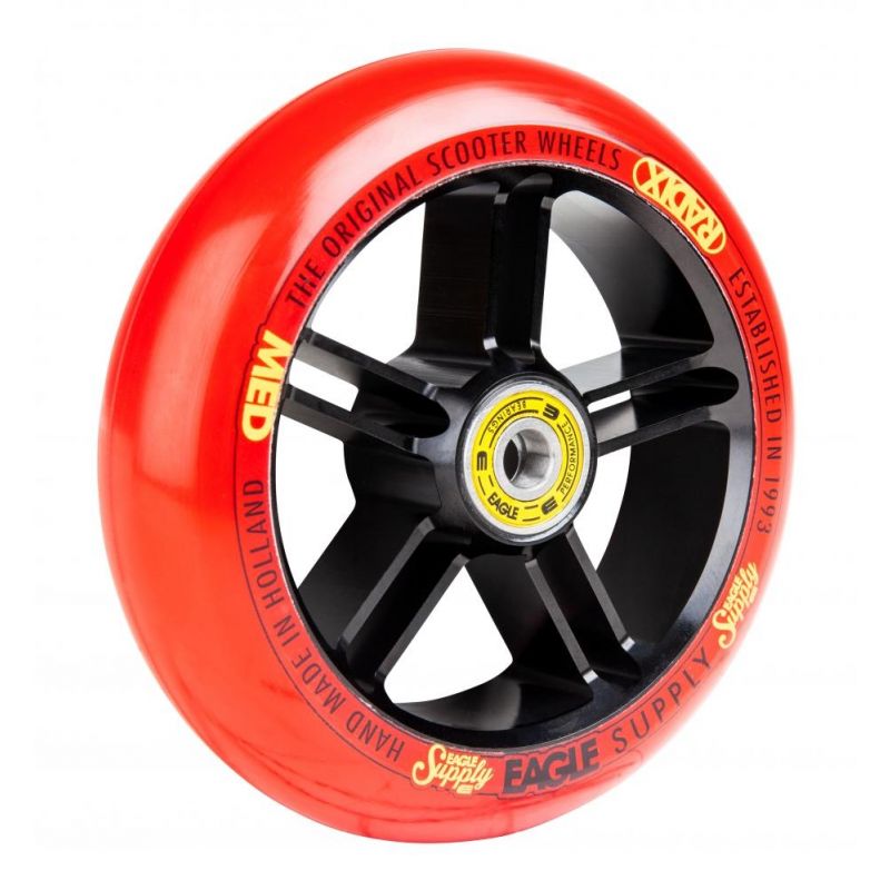 Eagle Sport Radix 5D 1-Layer 115mm Scooter Wheel - Black / Red