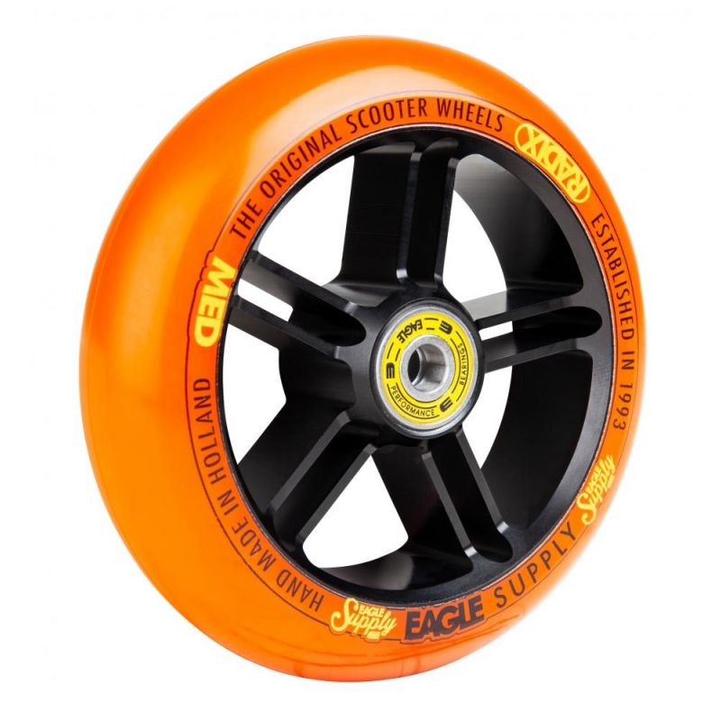 Eagle Sport Radix 5D 1-Layer 115mm Scooter Wheel - Black / Orange