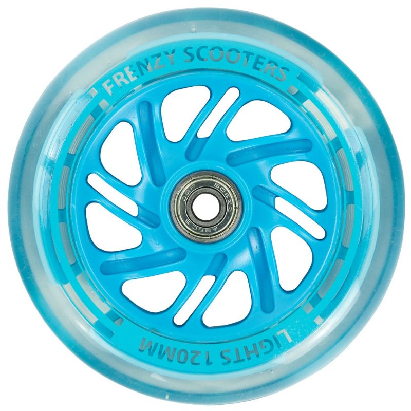 Frenzy 120mm Light Up Scooter Wheel (2-Pack) - Blue