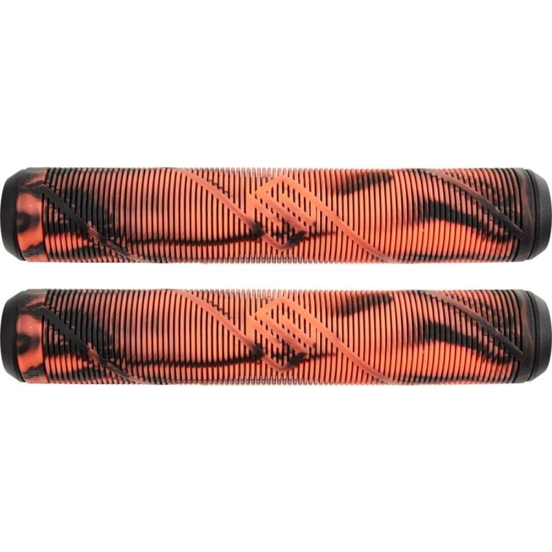 Striker 165mm Logo Scooter Grips - Black / Orange