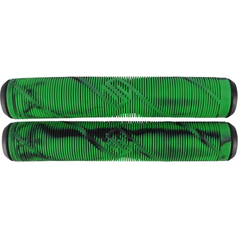 Striker 165mm Logo Scooter Grips - Black / Green