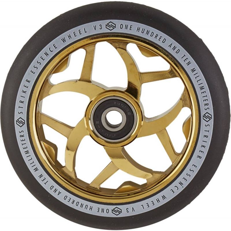 Striker Essence V3 110mm Scooter Wheel - Black / Gold Chrome