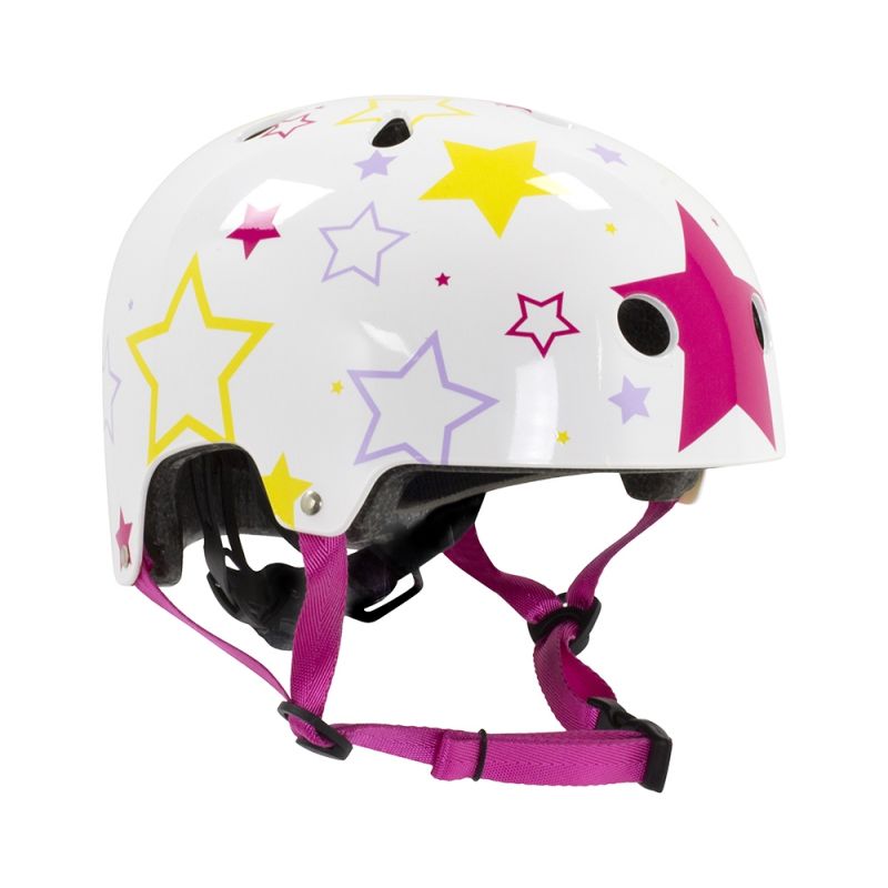 SFR Kids White / Pink Adjustable Skate Helmet
