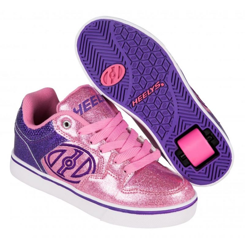 Heelys Motion Plus Shoes - Purple / Pink Glitter