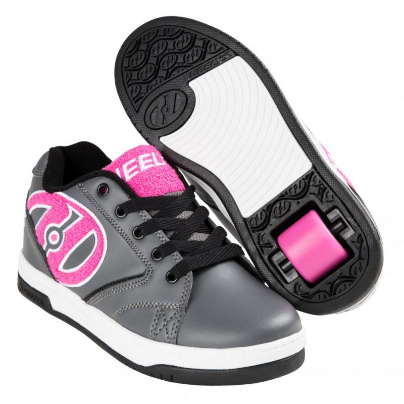 Heelys Propel 2.0 Shoes - Charcoal / Pink / Terry Logo