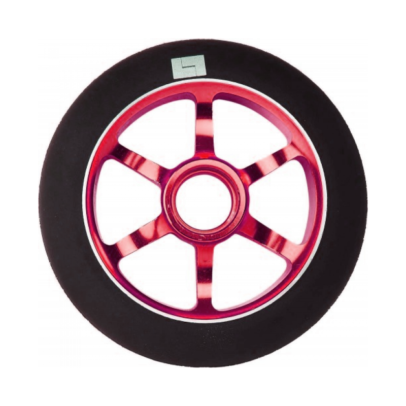 Logic 6 Spoke 110mm Scooter Wheel - Black / Red