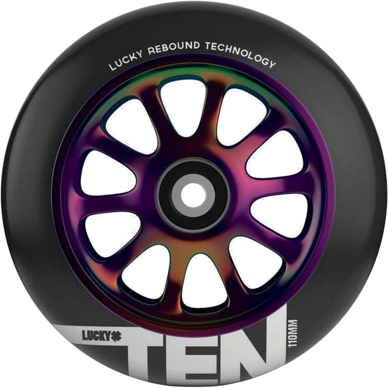 Lucky Ten 110mm Scooter Wheel - Black / Neochrome
