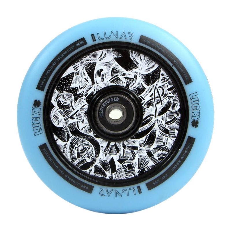 Lucky Lunar Hollow Core 110mm Scooter Wheel - Axis Black / Teal