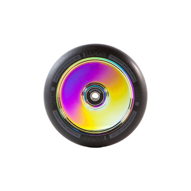 Lucky Lunar Neochrome Rainbow Oil Slick Hollow Core 120mm Scooter Wheel