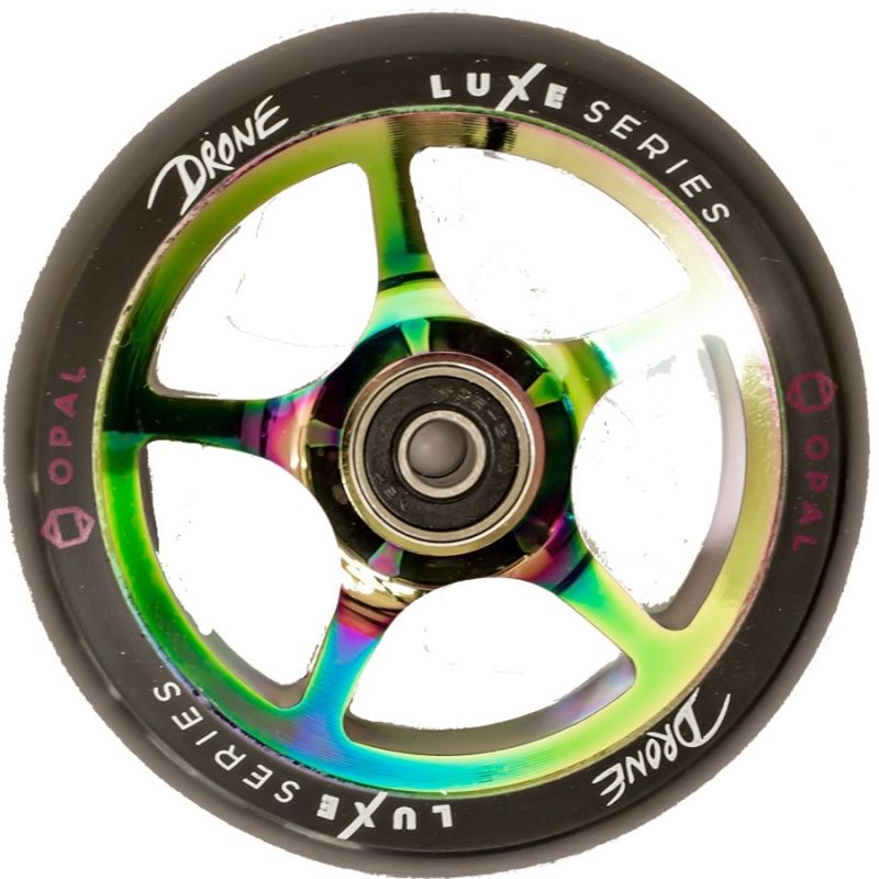 Drone Luxe Series 110mm Scooter Wheel - Black / Neochrome