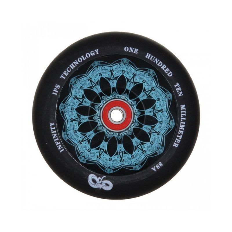 Infinity Mirror 120mm Teal Scooter Wheel