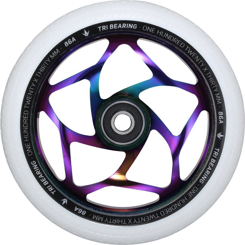 Blunt Envy Tri-Bearing 120mm X 30mm Scooter Wheel - Neochrome / White