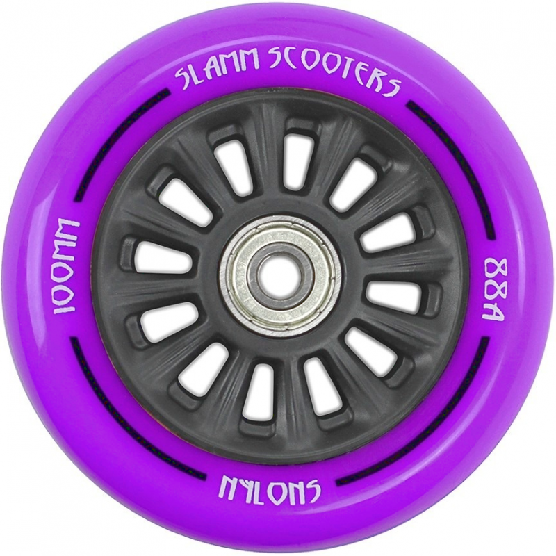 Slamm 100mm Nylon Core Wheel V2 - Black / Purple