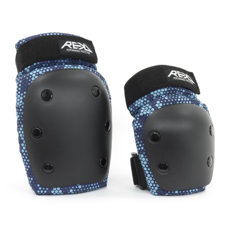 REKD Youth Heavy Duty Double Protection Pad Set - Blue