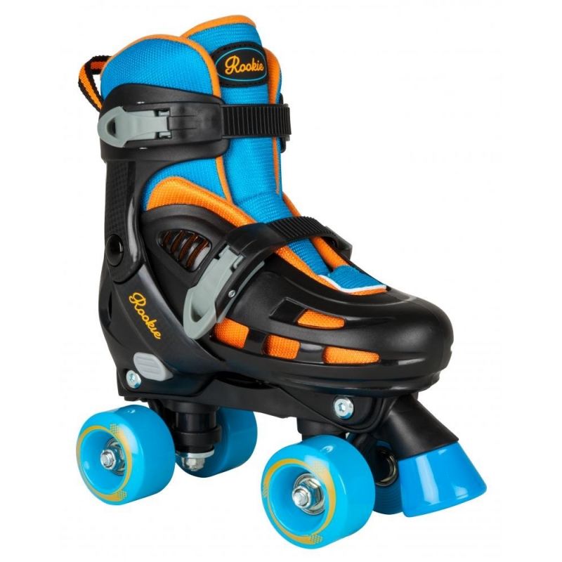 Rookie Adjustable Duo Blue / Orange Quad Roller Skates
