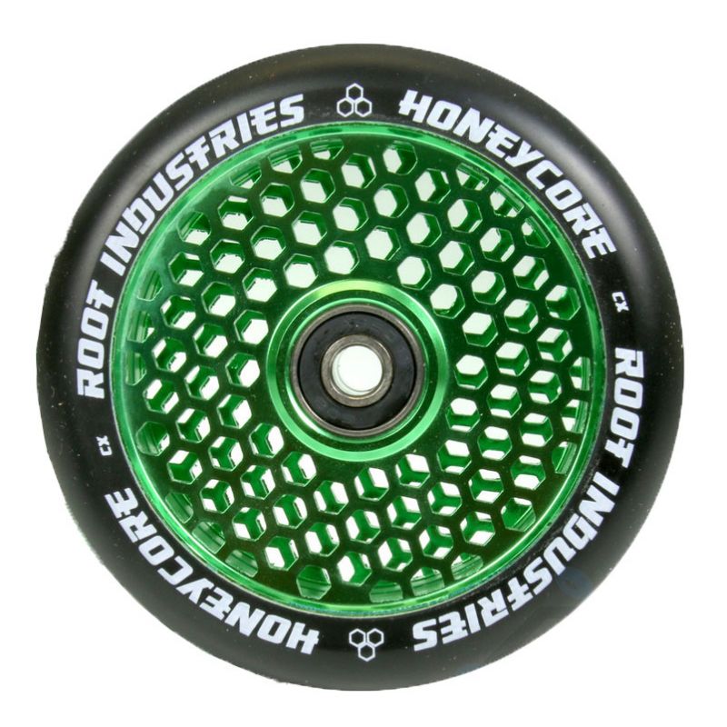 Root Industries Honeycore 110mm Scooter Wheel - Black / Green