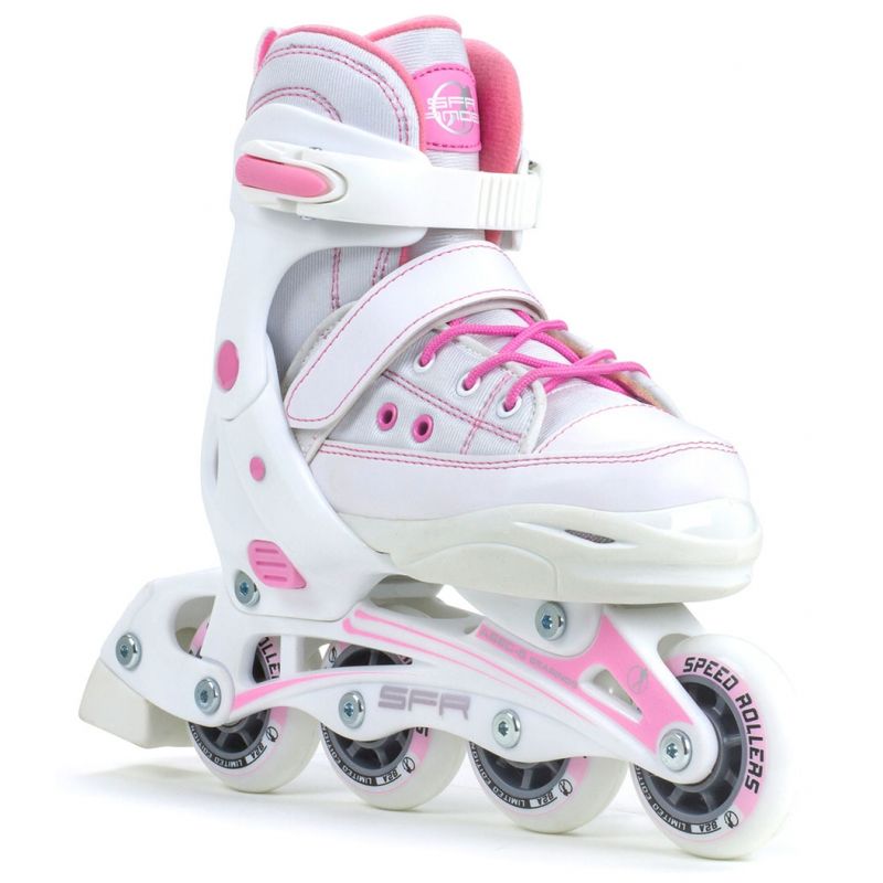 SFR Camden II White / Pink Adjustable Inline Skates / Rollerblades