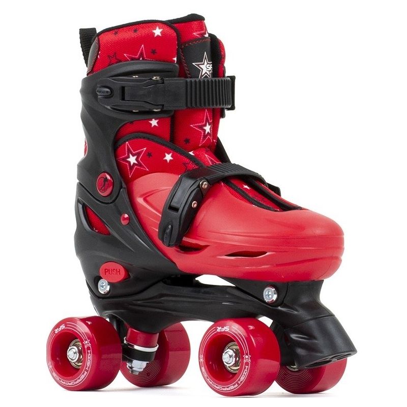 SFR Nebula Adjustable Quad Roller Skates - Red