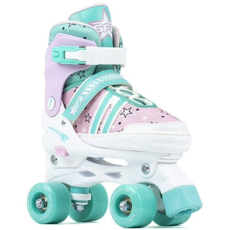 SFR Spectra Adjustable Quad Roller Skates - Pink / Green
