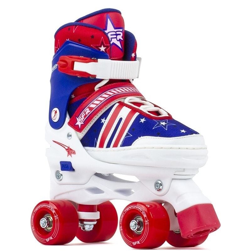 SFR Spectra Adjustable Quad Roller Skates - Blue / Red