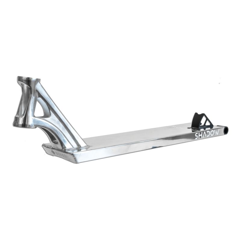 Drone Shadow Polished Chrome Silver Stunt Street Scooter Deck - 23" x 5.25"