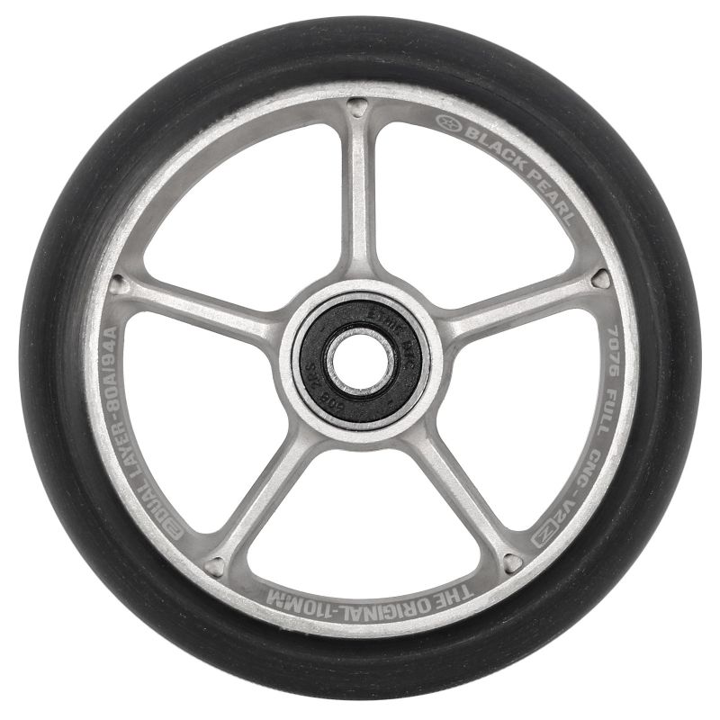 Black Pearl Original V2 110mm Scooter Wheel - Raw Silver
