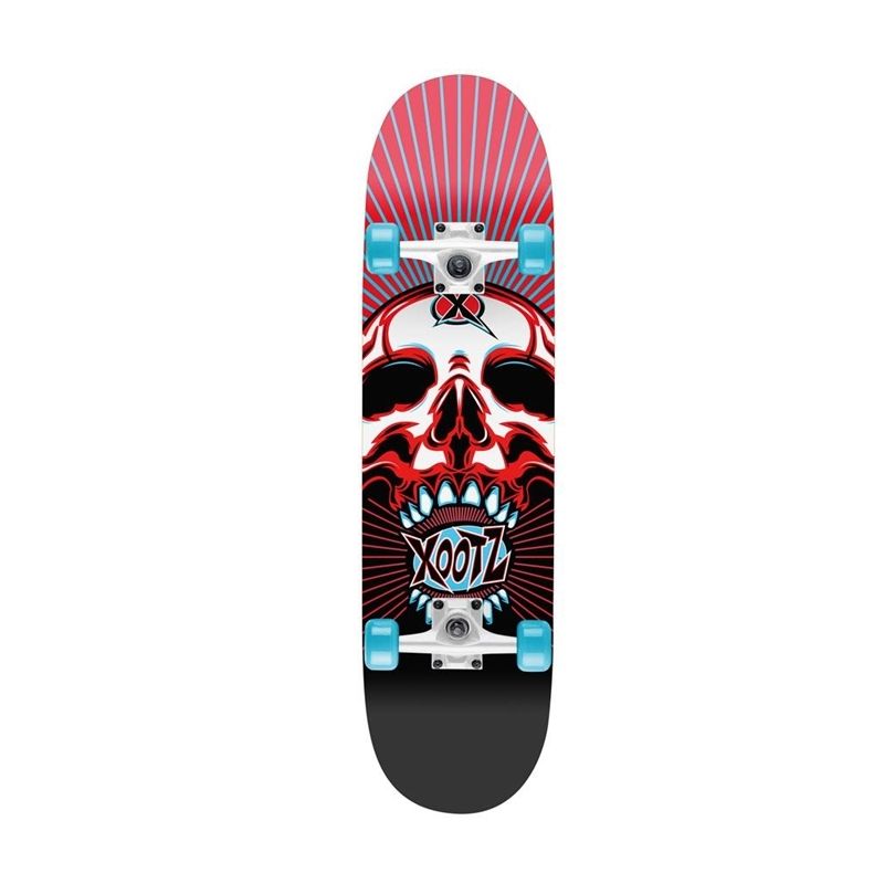 Xootz DoubleKick 31" Complete Skateboard - Skull