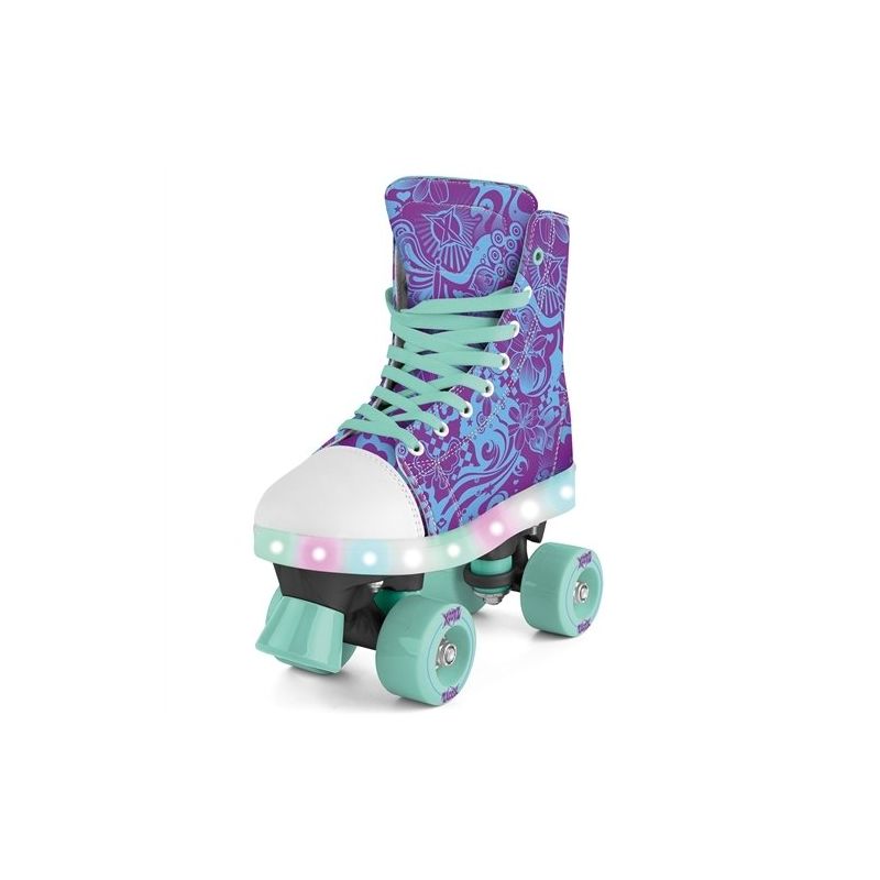 Xootz Canvas Purple / Blue LED Quad Roller Skates