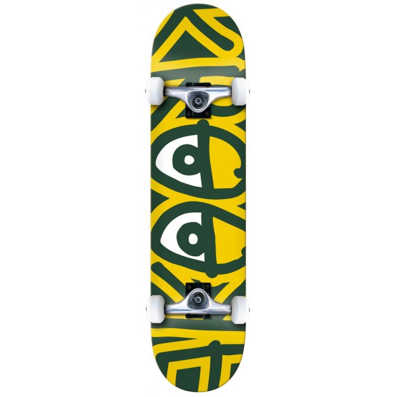 Krooked "Big Eyes Too" Complete Skateboard - Yellow 7.3"
