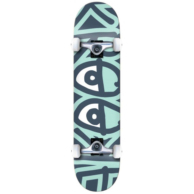 Krooked "Big Eyes Too" Complete Skateboard - Green 8"
