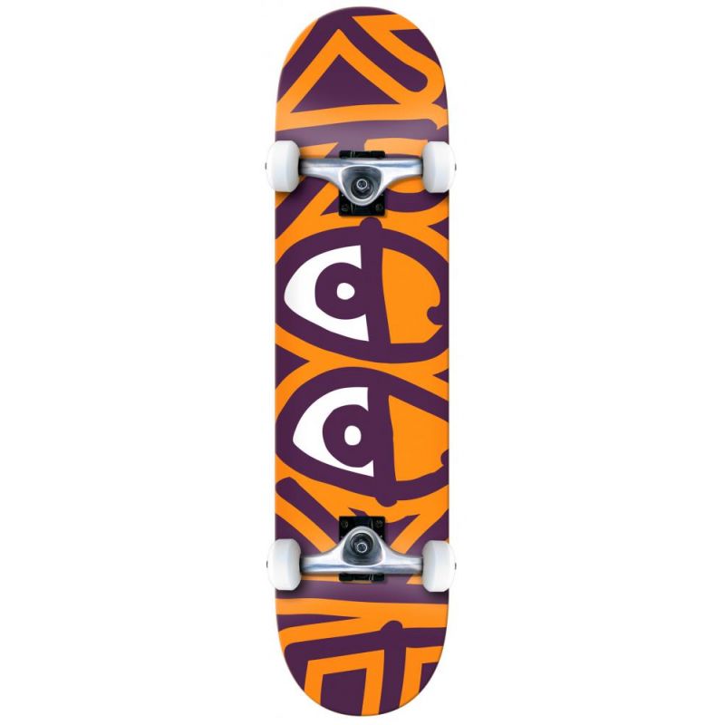 Krooked "Big Eyes Too" Complete Skateboard - Orange 8.25"