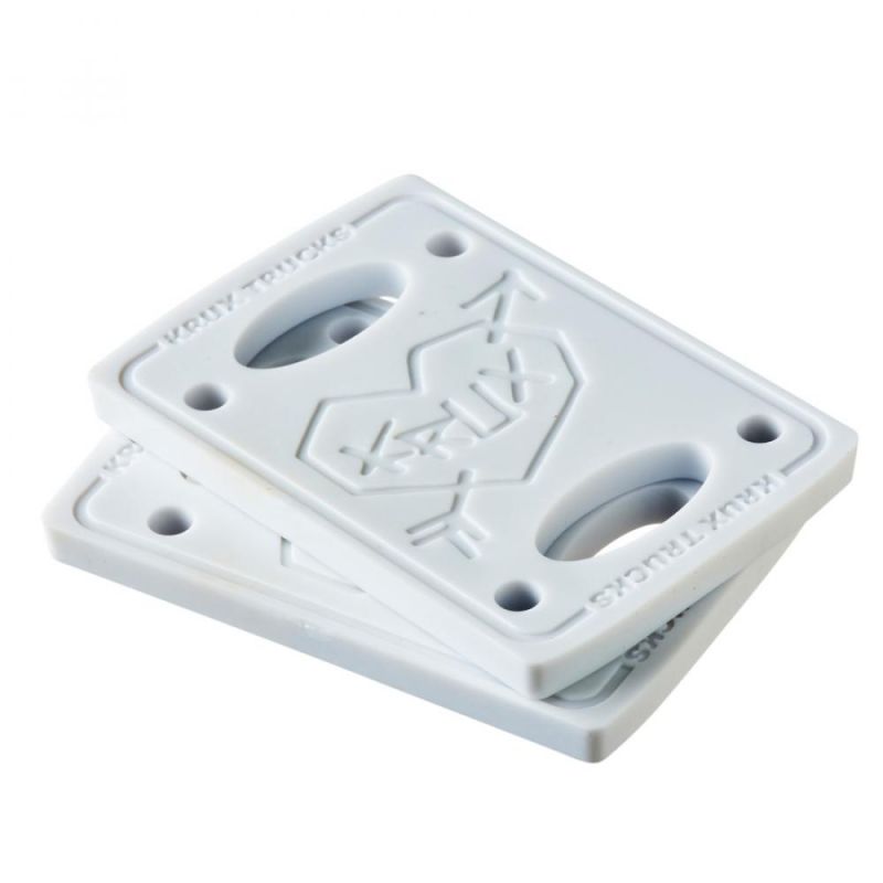 Krux Skateboard Riser Pads (2 pack) - White 1/8"