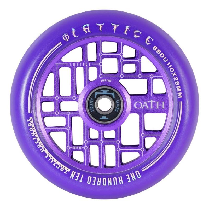 Oath Lattice 110mm Scooter Wheel - Purple