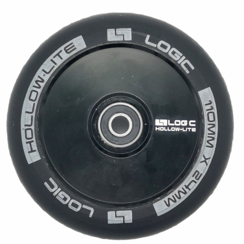 Logic Hollow Lite Black 100mm Scooter Wheels inc. ABEC 11 Bearings