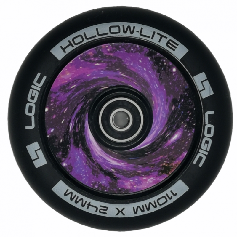 Logic Hollow Lite Vortex Purple 110mm Scooter Wheels inc. ABEC 11 Bearings