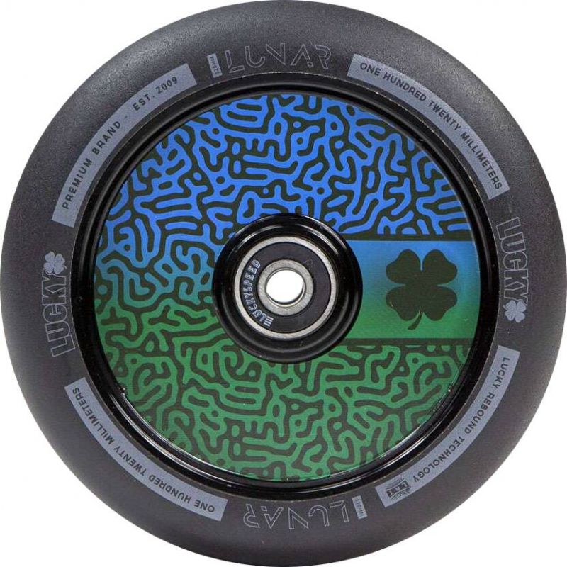 Lucky Lunar Hollow Core 120mm Scooter Wheel - Maze Blue Green