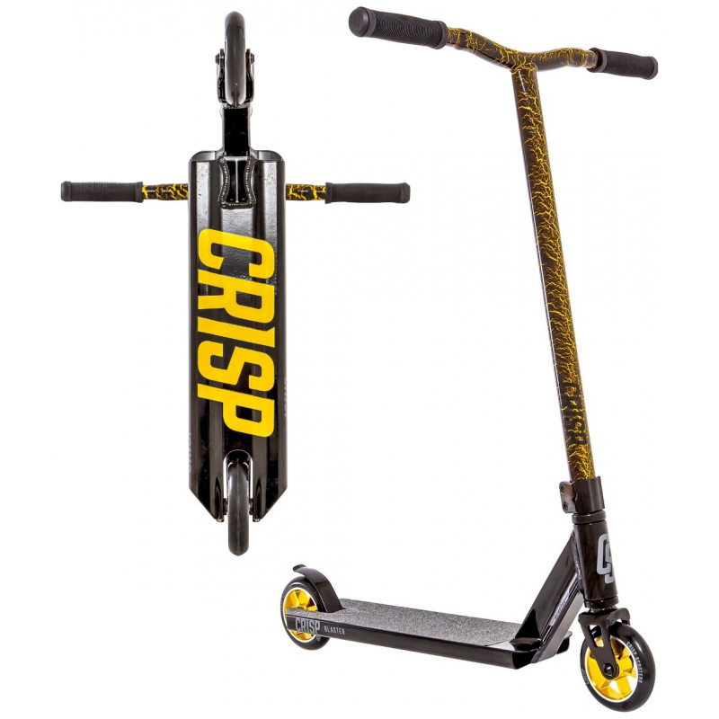 Crisp Blaster Mini 2020 Stunt Scooter - Black / Gold Cracking