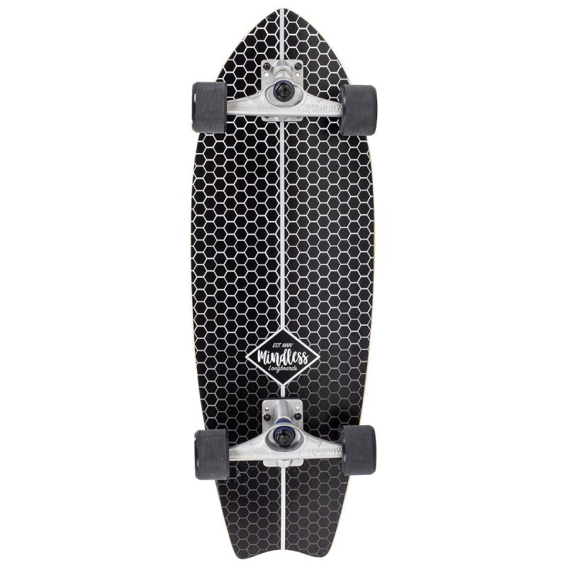 Mindless Surf Skate Fishtail 29.5" Complete Cruiser - Black