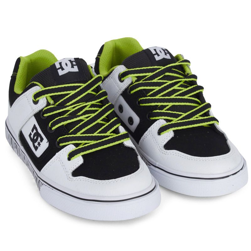 DC Skateboard Shoes Pure Grey/Lime Green 