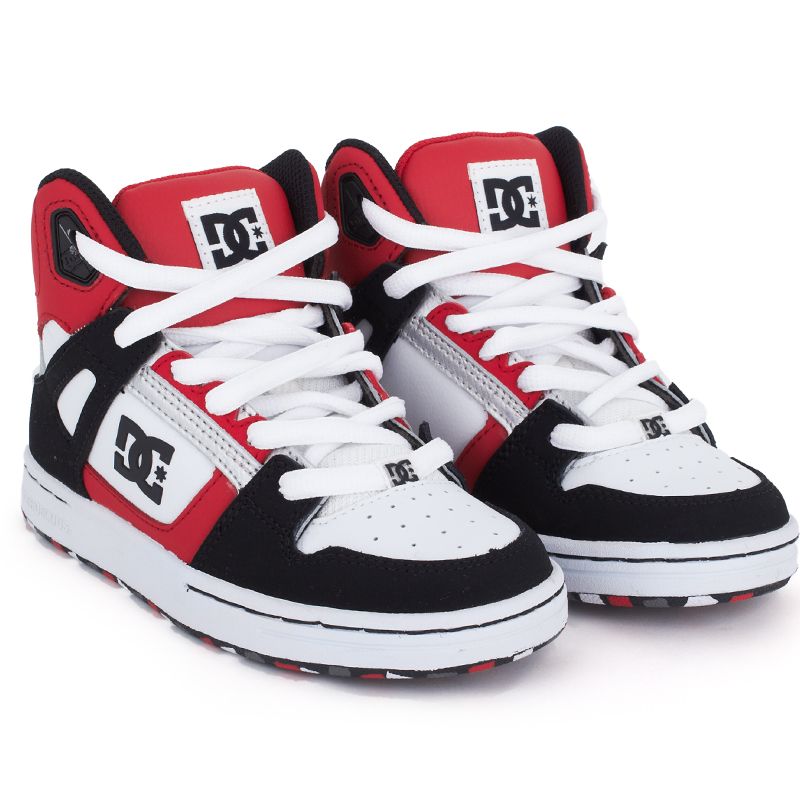 DC Rebound Skate Shoes - Black / Red / White