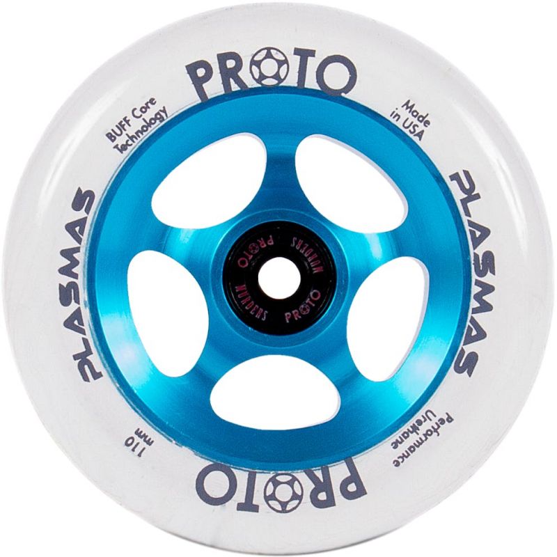Proto Plasma 110mm Scooter Wheels  - Clear Electric Blue