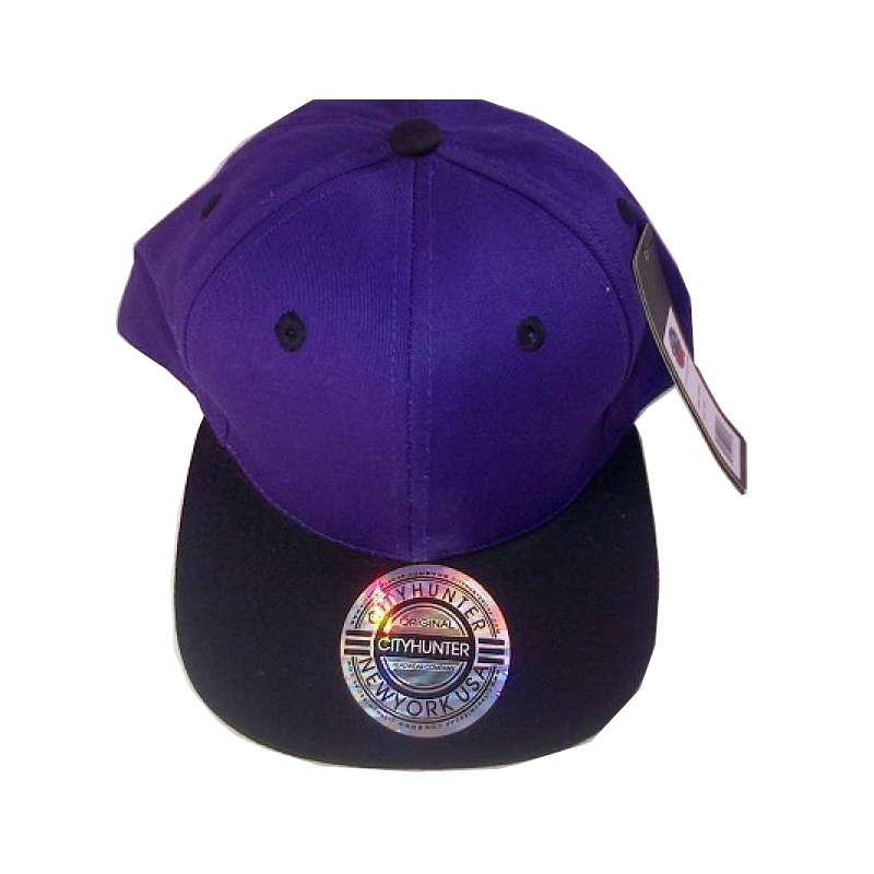 City Hunter Snapback Cap - Purple / Black