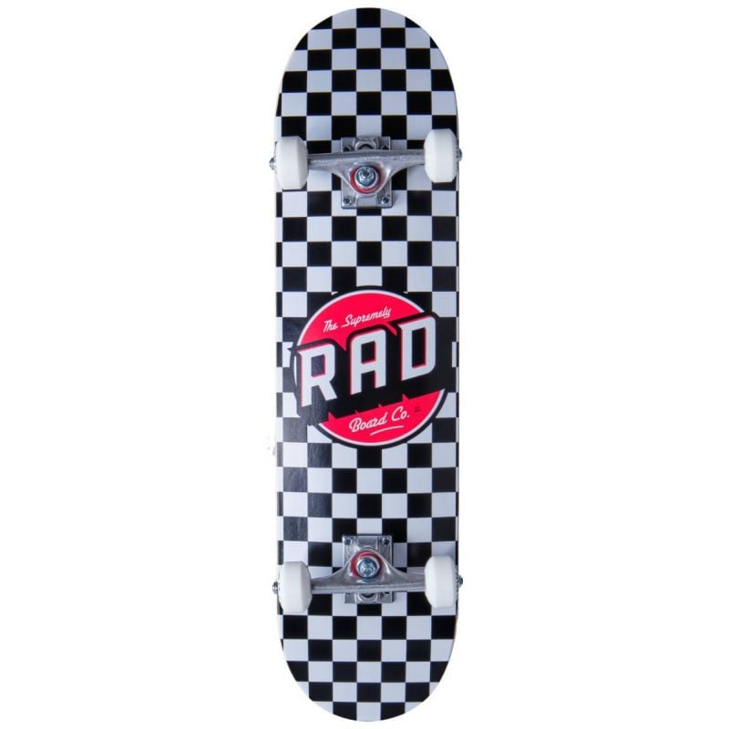 RAD Checkers 7.5" Complete Skateboard - Black 